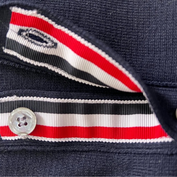 & Other Stories Charcoal Cardigan with Red and White Stripes - Picture 4 of 4